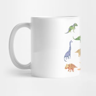 Dinosaurs in different colours Mug